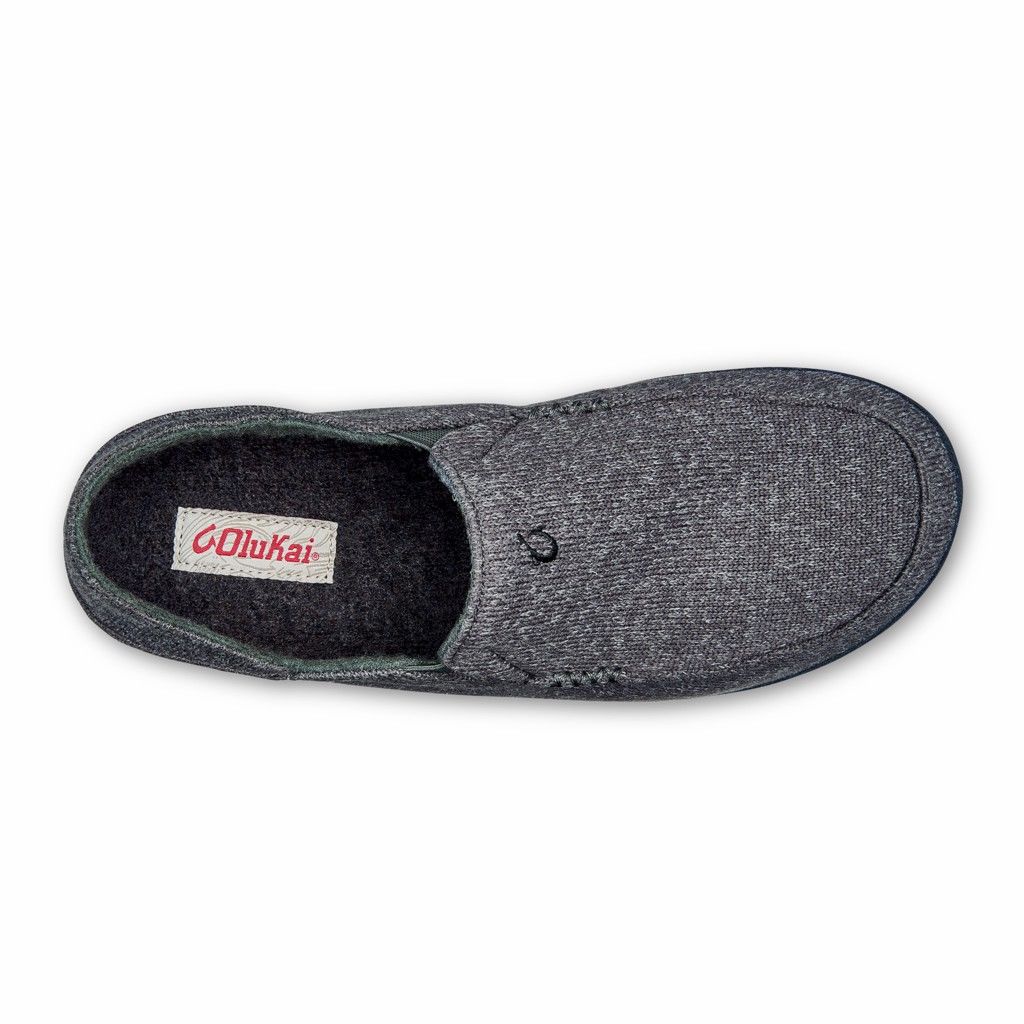 Zapatos Olukai Moloā Hulu - Pantuflas Hombre Grises 20564-320